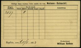 ÖSTERREICH 1883 (20.11.) Amtl. P 2 Kr. Wappen, Braun + Rs. Firmenzudruck: Nelson-Schacht..Teplitz (Kohleförderung) Bedar - Sonstige & Ohne Zuordnung