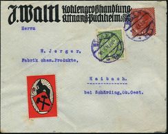 ÖSTERREICH 1919 (11.3.) PU 15 H. Karl I., Braunrot: J. Waltl Kohlengroßhandlung/ Attnang-Puchheim + Dekorat. Kohlen-Vign - Andere & Zonder Classificatie