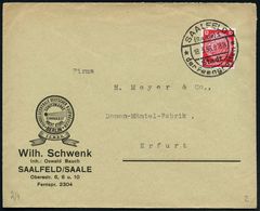SAALFELD (SAALE) 2/ */ Stadt/ Der/ Feengrotten 1936 HWSt Auf Reklame-Bf.: HANDELSCENTRALE DEUTSCHER KAUFHÄUSER, Wilh. Sc - Autres & Non Classés