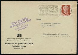 SAALFELD (SAALE)/ 1g/ Besucht Die/ Feengrotten/ Naturfarbige Tropfsteinhöhlen 1954 (2.8.) Dekorat. MWSt = Tropfsteinhöhl - Otros & Sin Clasificación