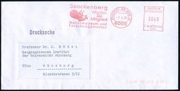 6000 FRANKFURT AM MAIN 97/ F68 7127/ Senckenberg/ ..Naturmuseum U./ Forschungsinstitut 1990 (3.4.) AFS = Kopf Eines Tric - Sonstige & Ohne Zuordnung