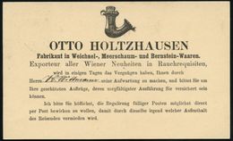 ÖSTERREICH 1887 (25.1.) 2 Kr. Reklame-PP Doppeladler, Braun, Rs. Reklame: OTTO HOLZHAUSEN.. Weichsel-, Meerschaum- U.  B - Otros & Sin Clasificación