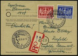 (20a) HANNOVER/ E/ EXPORTMESSE 22.5.-6.6. 1948 (2.6.) SSt Auf Kompl. Satz Messe 24 Pf. U. 50 Pf.: "Das Abwiegen" (Skulpt - Unclassified