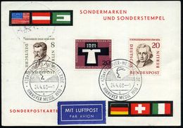 (20a) HANNOVER-MESSEGELÄNDE/ C/ HANNOVER MESSE 1960 (24.4.) SSt 3x Vs./rs. Auf Inl.-Flp.-Sonderkarte , Bedarf! + Faksimi - Sin Clasificación