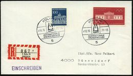 5 KÖLN 15/ INT./ KÖLNER MESSEN 1971 (Okt.) SSt + SRZ: 5 Köln 15/ S P O G A/a (NEZ.Nr.82 UB "a" , II.Verwend.), Seltener  - Non Classés