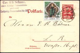 Leipzig 1897 (Juni) Privat-Stadtpost "LIPSIA", Orts-P 3 Pf. Maximilian I = Messe-Gründer! + Abgestempelte Messe-Vignette - Zonder Classificatie