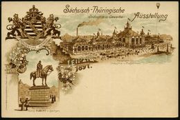 LEIPZIG/ AUSSTELLUNG-/ PLATZ/ ** 1897 (24.4.) SSt Auf PP 5 Pf. Krone, Grün: Sächsisch-Thüring. Ausstellung = Industrie-  - Sin Clasificación