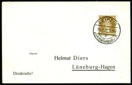 LEIPZIG/ C/ Ausstellungsplatz 1927 (26.8.) SSt = Verwendung Zur Herbstmesse 1927 , Klar Gest. Inl.-Karte (Bo.46 C, VI. V - Unclassified