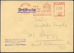 701 LEIPZIG/ 800/ JAHRE/ STADT LEIPZIG/ MM/ RAT DER STADT 1966 (3.2.) Jubil.-AFS (Messe-u.Stadtwappen) Dekorat. Kommunal - Unclassified