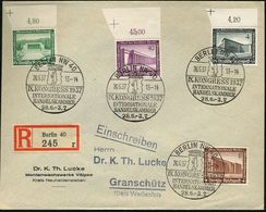 BERLIN NW 40/ IX.KONGRESS/ INTERNAT./ HANDELSKAMMER 1937 (26.6.) SSt = Berliner Wappen, 4x = Völkerbund-Thema, Bessere W - Andere & Zonder Classificatie