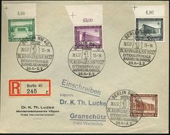 BERLIN NW 40/ IX.KONGRESS/ INTERNAT./ HANDELSKAMMER 1937 (26.6.) SSt = Berliner Wappen, 4x = Völkerbund-Thema, Bessere W - Other & Unclassified