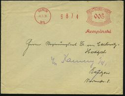 BERLIN/ W 8/ Kempinski 1928 (30.3.) AFS = Jüdischer Wein- U. Hotelbetrieb, Von Den Nazis "arisiert" , Klar Gest., Nachge - Jewish