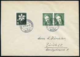 SCHWEIZ 1946 (15.12.) Seltener SSt: BASEL/XXII. ZIONISTENKONGRESS , Klar Gest. Inl.-Bf. (Pen.S 270) - Deutsche Marine Bi - Guidaismo