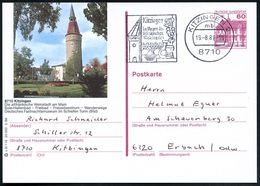 8710 KITZINGEN 2/ Mb/ Weinfrohe/ Stadt.. 1988 (19.8.) MWSt = "Falterturm" = Schiefer Turm = Fastnachts-Museum Auf Orts-  - Carnevale