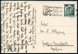 MÜNSTER (WESTF)/ *2I/ Rosenmontagszug../ Am 4.März 1935 (26.2.) Seltener MWSt = Narrenkopf (mit Kappe) Bedarfs-Kt. (Bo.1 - Carnaval