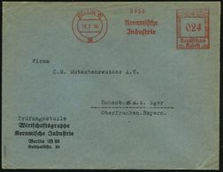 BERLIN W/ 30/ Keramische/ Jndustrie 1935 (Juli) AFS Auf Firmen-Bf: Wirtschaftsgruppe Keramische Jndustrie (Dü.E-3CEh) -  - Porcellana