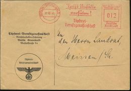 BERLIN-GRUNEWALD 1/ Helft Unfälle/ Verhüten!/ Töpferei-/ Berufsgenossenschaft 1940 (17.10.) AFS, Teils Sütterlin , Klar  - Porzellan