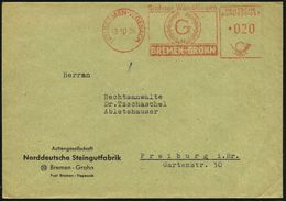 (23) BREMEN-VEGESACK/ Grohner Wandfliesen 1958 (13.10.) AFS (Logo) Firmen-Bf: Norddeutsche Steingutfabrik (Dü.E-23DG) -  - Porselein