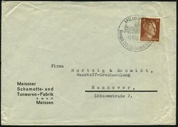 MEISSEN 1/ Keramik 1000jähr.Stadt Weinbau 1942 (2.12.) HWSt In Antiqua-Buchstaben (Dom) Auf Firmen-Bf: Meissner Schamott - Porzellan
