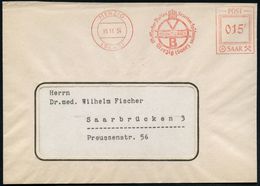 MERZIG/ (SAAR)/ VILLEROY & BOCH/ Mettlacher Platten/ Feuerton-Spülwaren 1954 (19.11.) AFS Typ "POST/SAAR" 015 F. (Monogr - Porcellana