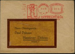 NEUHALDENSLEBEN/ ***/ J.UFFRECHT & Co.. 1930 (17.3.) Seltener AFS-Typ "Komusina" (Blumenvase) Rs. Abs.-Vordr.: ..FABRIK  - Porcelain