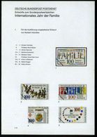 B.R.D. 1993 (Nov.) 100 Pf. "Internat. Jahr Der Familie", 23 Verschied. Color-Alternativ-Entwürfe D. Bundesdruckerei Auf  - Autres & Non Classés