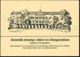 Hannover 1938 PP 5 Pf. Adler, Grün: Stammtisch Ehem. Schüler Des Ratsgymnasiums/(Lyceum I).. (Brauereigildehaus) Ungebr. - Sonstige & Ohne Zuordnung