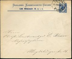 Berlin 1898 (6.3.) "Berliner Omnibus U. Packetfahrt AG.", PU 3 Pf. Ziffer, Blau: BERLINER KINDERSCHUTZ-VEREIN , 1K: Pack - Autres & Non Classés