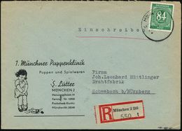 MÜNCHEN/ 2/ Ax 1947 (15.12.) Aptierter HWSt (= HDB Entfernt) + RZ: München 2 B S/t, Dekorat. Reklame-Bf.: 1. Münchner Pu - Non Classés
