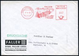 (17b) GÜTENBACH/ FALLER/ Modellspielwaren.. 1961 (17.11.) AFS (= HO-Modellhäuser/-Bäume) Klar Gest. Firmen-Bf.: GEBR.FAL - Ohne Zuordnung