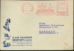 NEUSTADT (b COBURG)/ Elastolin/ HAUSSER Spiele.. 1941 (11.2.) Dekorat. AFS = Modell Wehrmachtssoldat (im Stechschritt) R - Ohne Zuordnung