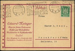 KASSEL/ *7z/ WELTBERÜHMTE/ GEMÄLDEGALERIE.. 1927 (25.1.) Sehr Seltener BdMWSt Mit "K"(assel) = Galerie Alter Mei-ster Wi - Museen