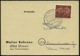 (20a) WOLFSBURG/ Ausstellung/ FRANZÖSISCHE MALEREI 1961 (17.5.) Seltener HWSt Auf Firmen-Kt. (Bo.15 , Nur Wenige Wochen  - Other & Unclassified