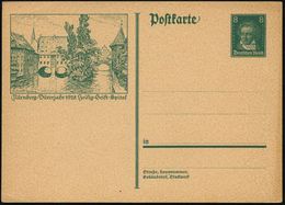 Nürnberg 1928 (10.4.) 8 Pf. BiP Beethoven, Grün: Dürerjahr 1928 Heilig-Geist-Spital (Brückenhaus) Ungebr. (Mi.P 178/021) - Otros & Sin Clasificación