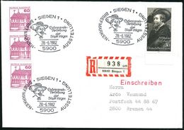 5900 SIEGEN 1/ Rubenspreis-/ Verleihung.. 1982 (38.6.) SSt = Kopfbild Rubens (mit Hut) 3x Auf 30 Pf. Rubens (Mi.936 U.a. - Autres & Non Classés