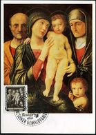 D.D.R. 1957 5 Pf. "Heilige Familie" Von Andrea Mantegna, HWSt.: BERLIN W 8/Besucht/die/DRESDNER GEMÄLDEGALERIE Auf Maxim - Altri & Non Classificati