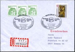 8700 WÜRZBURG 1/ Riemen-/ Schneider-/ Jahr.. 1981 (24.5.) SSt = Riemenschneider (Kopfbild) Auf 60 Pf. Tilman Riemenschne - Beeldhouwkunst
