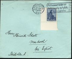 DÄNEMARK 1939 (Febr.) 30 Ö. "B.Thorvaldsen", EF Bogen-Eckrandstück , Klar Gest. Ausl-Bf.  (Mi.249 EF) - Boxen / Boxing / - Scultura