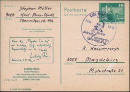 9010 KARL-MARX-STADT 1/ 75 Jahre/ Arbeiter-/ Esperanto/ Bewegung 1981 (17.4.) SSt = Brustbild = Anti-faschistischer Auto - Writers