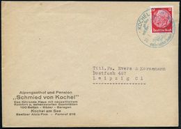 KOCHEL/ Am See/ M.Herzogstand.. 1940 (20.1.) Blauer HWSt (Landschaft) = Schauplatz Des "Schmieds V. Kochel" Auf Firmen-B - Schriftsteller