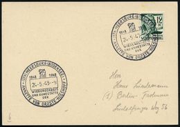 (17b) MEERSBURG (BODENSEE)/ WIRKUNGSKREIS/ U.RUHESTÄTTE/ DER/ ANNETTE VON DROSTE-HÜLSHOFF 1948 (24.5.) SSt = Kopfbild, E - Ecrivains