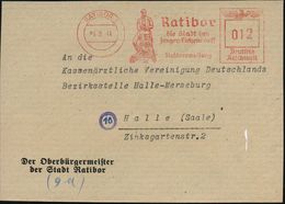 RATIBOR 1/ Die Stadt Des/ Jungen Eichendorff/ Stadtverwaltung 1944 (5.2.) Seltener AFS = Eichendorff-Denkmal , Kommunale - Schrijvers