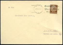 WIEN 1/ C/ Grillparzer-/ Woche Wien/ 15.-22.1.41 1941 Seltener MWSt, österr.Typ "B" (Werbetext Rechts) Ortsbf. (Bo.59 B  - Ecrivains