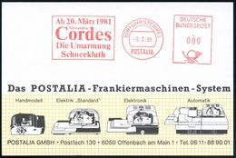 B.R.D. 1981 (9.2.) AFS: VORFÜHRSTEMPEL/POSTALIA/Ab 20.März..Alexandra/Cordes/Die Umarmung (Schneekluth) Auf Postalia-.Mu - Schrijvers