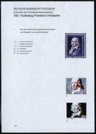 B.R.D. 1993 (Apr.) 100 Pf. "150. Todestag Friedr. Hölderin", 22 Verschied. Color-Alternativ-Entwürfe D. Bundesdruckerei  - Schrijvers