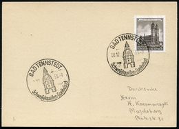 BAD TENNSTEDT/ Schwefelquellen-Goethebad 1955 (8.12.) Aptierter HWSt (Osthöfer Tor-Turm) Klar Auf Inl.-Kt. (Bo.3 = Apt.2 - Writers