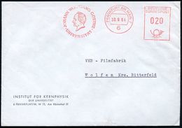 6 FRANKFURT AM MAIN 7/ JOH.W.GOETHE/ UNIVERSITÄT 1964 (30.9.) AFS = Alter Goethekopf , Vordr.Bf.:  INSTITUT FÜR KERNPHYS - Ecrivains