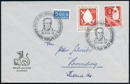 (13 B) München 2/ Göethes Italienische Reise Im 20.Jahrhundert 1954 (16.8.) Seltener SSt Mit  F A L S C H E R  Schreibwe - Writers