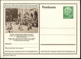 Ötigheim 1957 10 Pf. BiP Heuss I, Grün: .."Die Jungfrau V. Orleans" (Fr.v.Schiller).. (Tanzszene) Ungebr. (Mi.P 24/269)  - Ecrivains