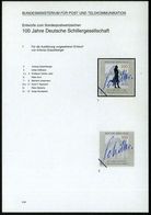 B.R.D. 1995 (März) 100 Pf. "100 Jahre Deutsche Schillergesellschaft", 15 Verschied. Color-Alternativ-Entwürfe D.Bundesdr - Schrijvers